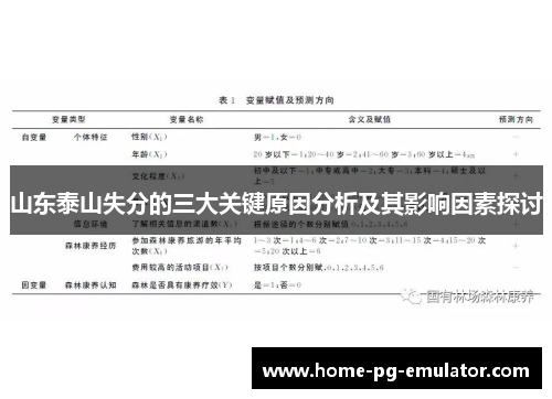 山东泰山失分的三大关键原因分析及其影响因素探讨
